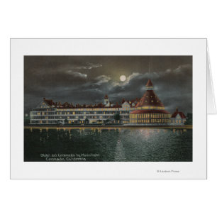 Coronado, CA - Moonlit View of Hotel del Coronad