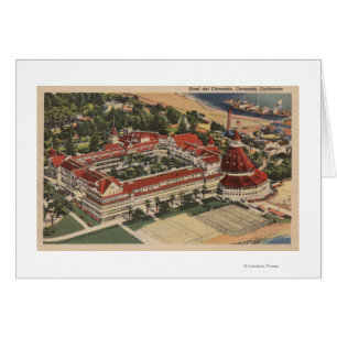 Coronado, CA - Oeil d'oiseau de l'Hotel del Corona