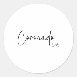Coronado California Ca Retro Classic Round Sticker