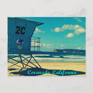 Coronado California Life Guard Tower Postcard