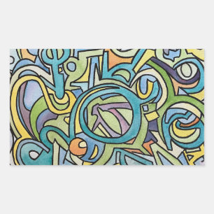 Coronado-Hand Painted Abstract Watercolor Art Sticker