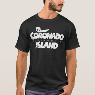 Coronado Island Surf Vintage White Surfing Surfer T-Shirt
