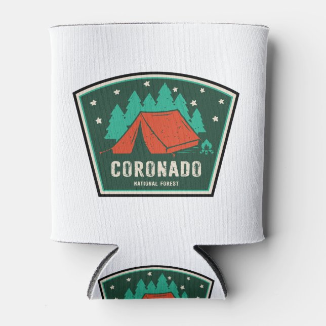 Coronado National Forest Camping Can Cooler (Front)