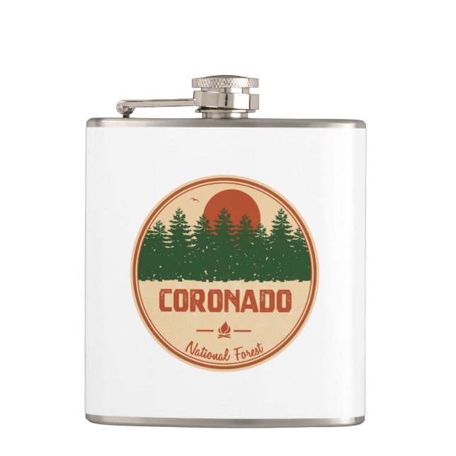 Coronado National Forest Hip Flask (Front)