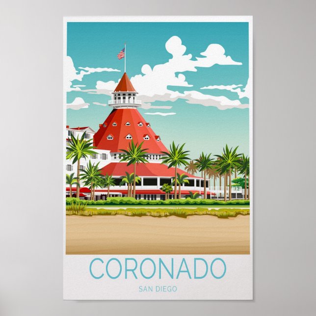 Coronado San Diego Travel Poster California Travel (Front)