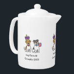 Coronation 2023<br><div class="desc">A commemorative teapot for the historic occasion of King Charles' Coronation ,  featuring the royal dogs - Bluebell and Beth. Fantastic addition to any street party.</div>