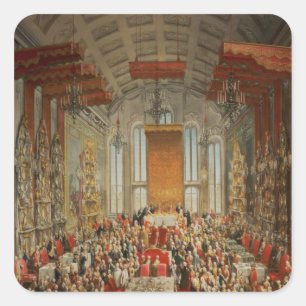 Coronation Banquet of Joseph II in Frankfurt Square Sticker