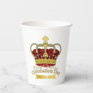 Coronation Day Crown Paper Cups