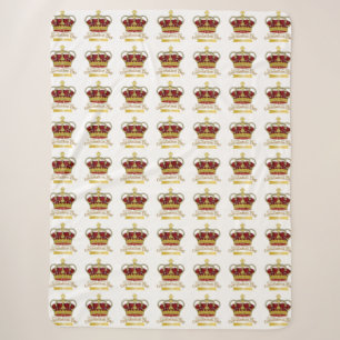 Coronation Day Crown Sherpa Blanket