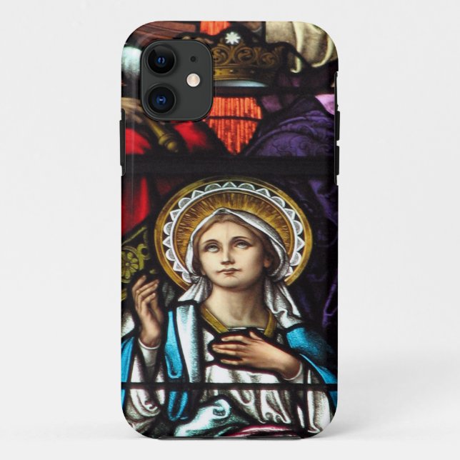 Coronation of Blessed Virgin Mary Stained Glass Case-Mate iPhone Case (Back)
