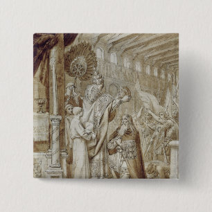 Coronation of Charlemagne 2 Inch Square Button