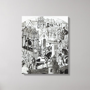 Coronation of Charlemagne in City of Jerusalem Canvas Print