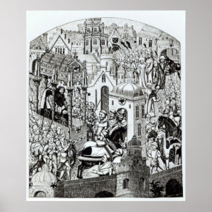 Coronation of Charlemagne in City of Jerusalem Poster