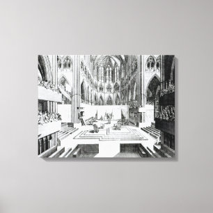 Coronation of James II at the Collegiate Canvas Print
