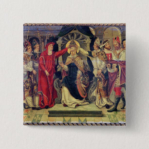 Coronation of Pope Celestine V in August 1294 2 Inch Square Button