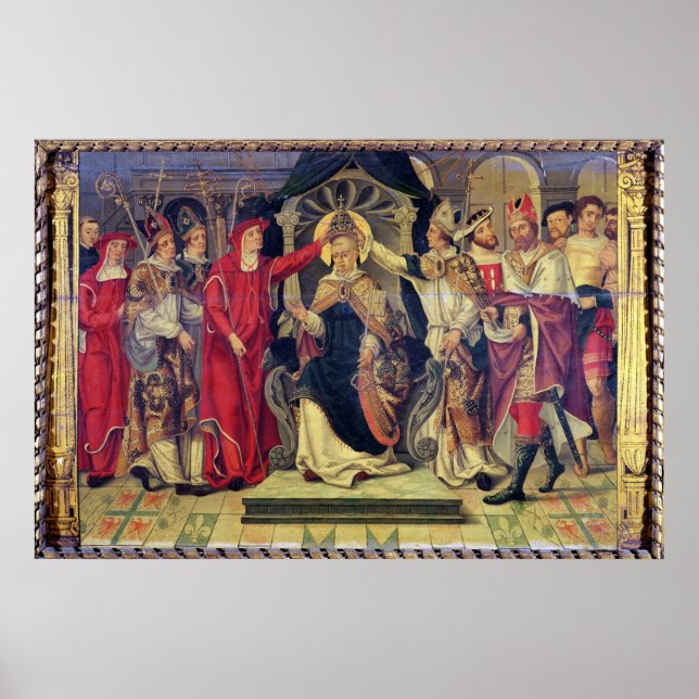 Coronation of Pope Celestine V  in August 1294 Poster (Front)