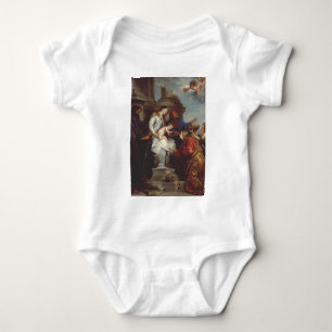 Coronation of Saint Rosalia by Anthony van Dyck Baby Bodysuit