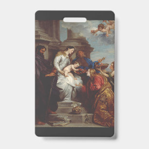 Coronation of Saint Rosalia by Anthony van Dyck Badge