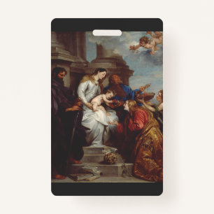 Coronation of Saint Rosalia by Anthony van Dyck Badge