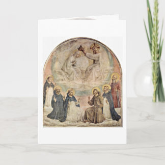 Coronation Of The Virgin By Fra Angelico Card