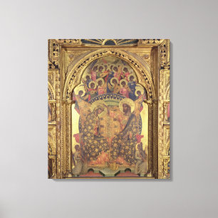 Coronation of the Virgin (detail of the polyptych) Canvas Print