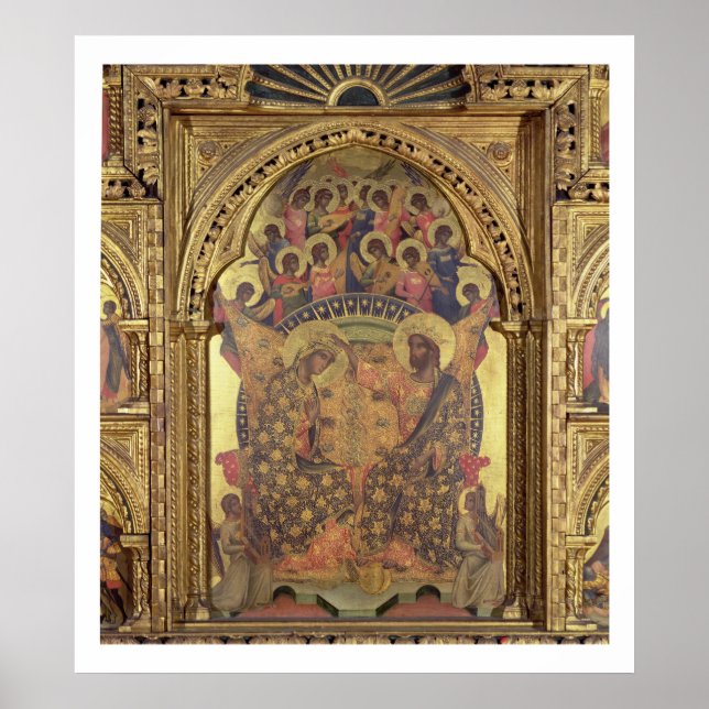 Coronation of the Virgin (detail of the polyptych) Poster (Front)