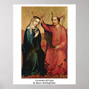 Coronation Of Virgin By Master Of Imhoff Altar Poster