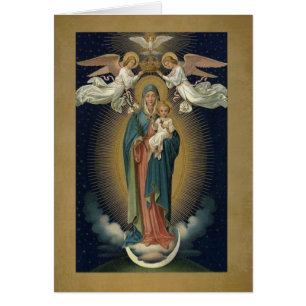 Coronation of Virgin Mary w/Jesus & Angels