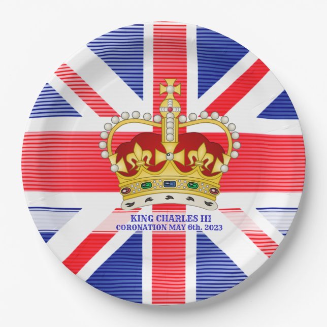 Coronation souvenir of King Charles III   Crossbod Paper Plate (Front)