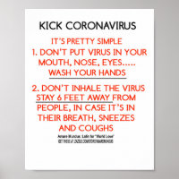 Coronavirus affiche de rappel de prospectus signe
