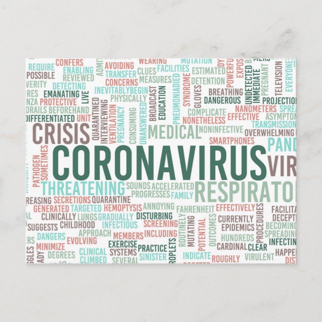 Coronavirus Background Health Pandemic Postcard (Front)