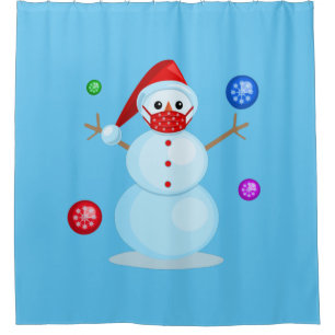 coronavirus christmas face mask snowman