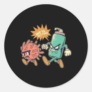 Coronavirus Classic Round Sticker