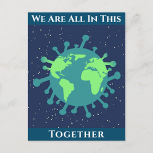 Coronavirus Covid 19 All In This Together Postcard