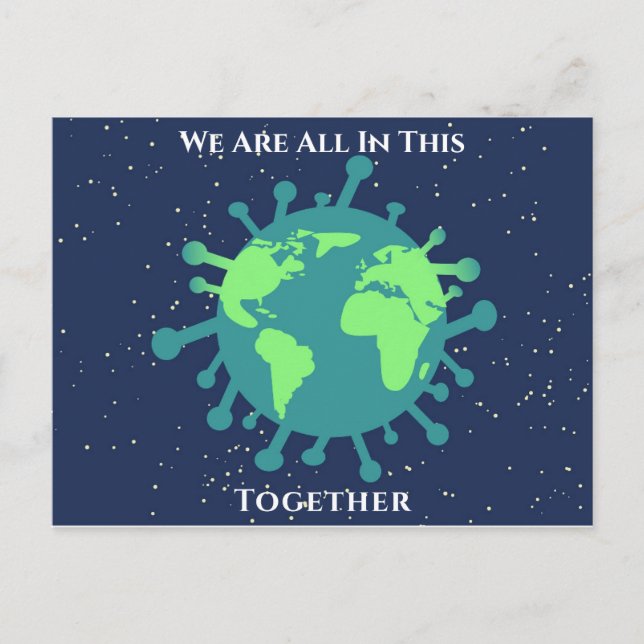 Coronavirus Covid 19 All In This Together Postcard (Front)
