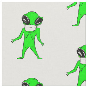 coronavirus halloween face mask alien fabric