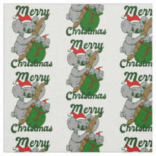 coronavirus koala christmas face mask fabric
