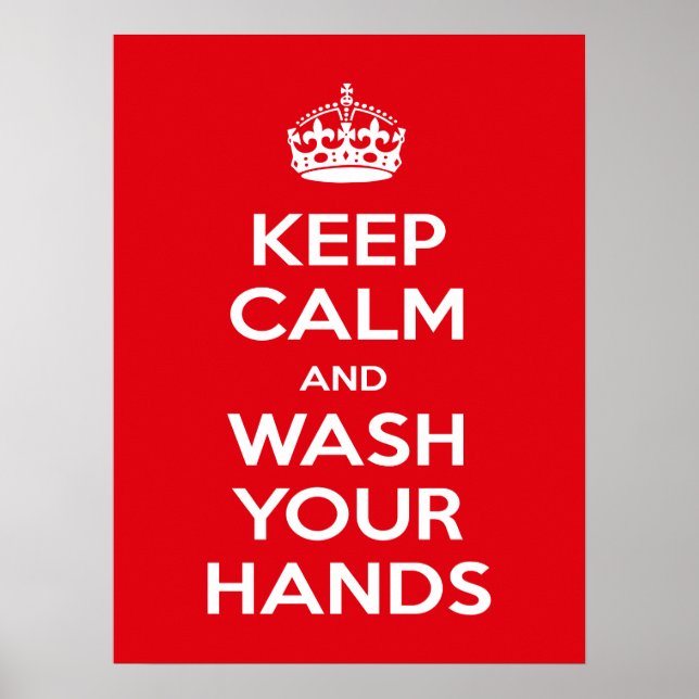 Coronavirus Prevention, Hygiene, Keep Calm, Poster (Front)