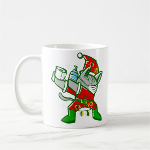 coronavirus santa claus cat christmas coffee mug