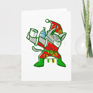coronavirus santa claus cat christmas invitation