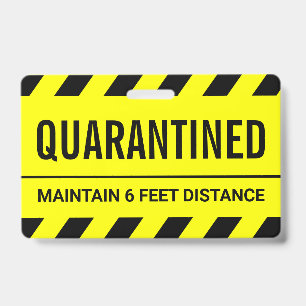 Coronavirus Self Isolation Quarantine Badge
