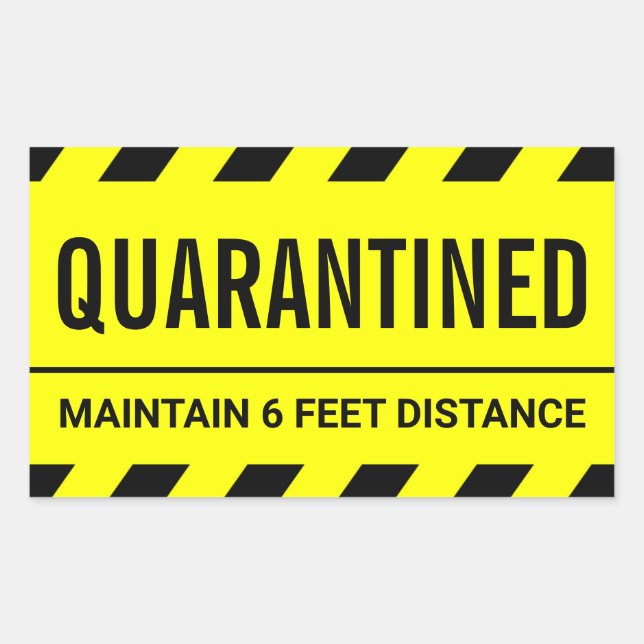 Coronavirus Self Isolation Quarantine Sticker (Front)