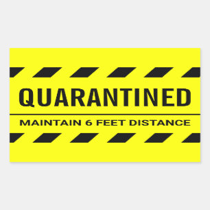 Coronavirus Self Isolation Quarantine Sticker