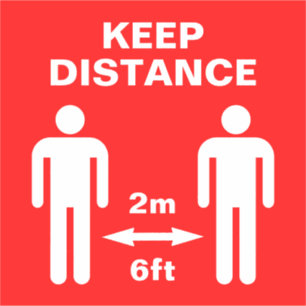 Coronavirus Social Distancing Floor Sign