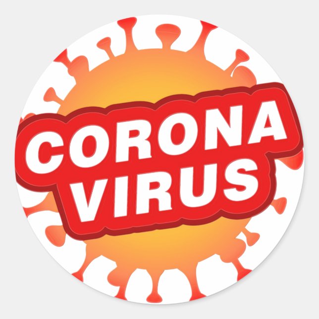 CoronaVirus Sticker Covid19 Corona Virus Texte (Devant)