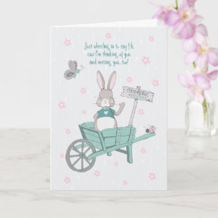Coronavirus Thinking of You and Missing You Rabbit Card