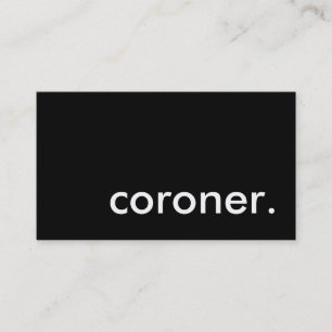 coroner. business card