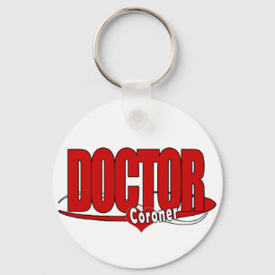 CORONER LOGO BIG RED DOCTOR KEYCHAIN
