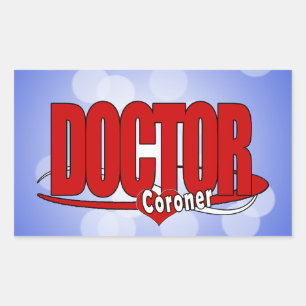 CORONER LOGO BIG RED DOCTOR STICKER