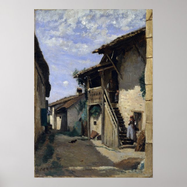 Corot - A Village Street Poster (Front)
